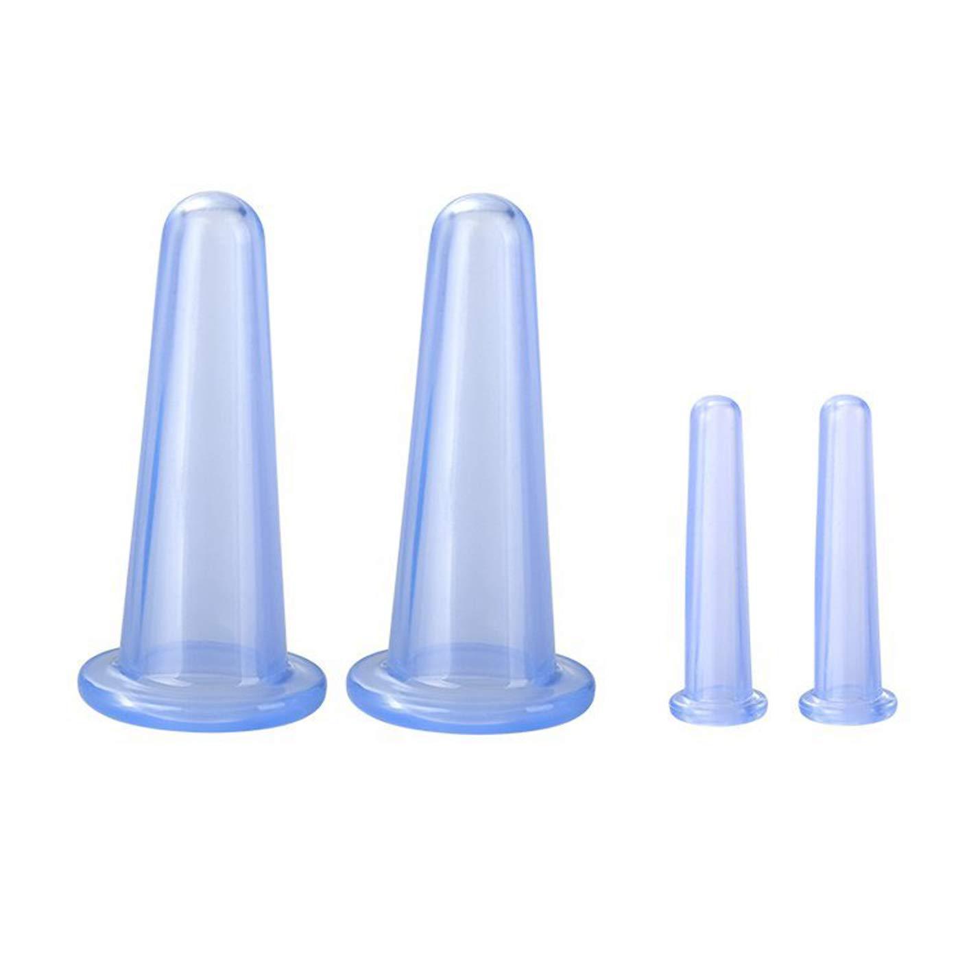 4-Piece Silicone Massage Cupping Facial Set