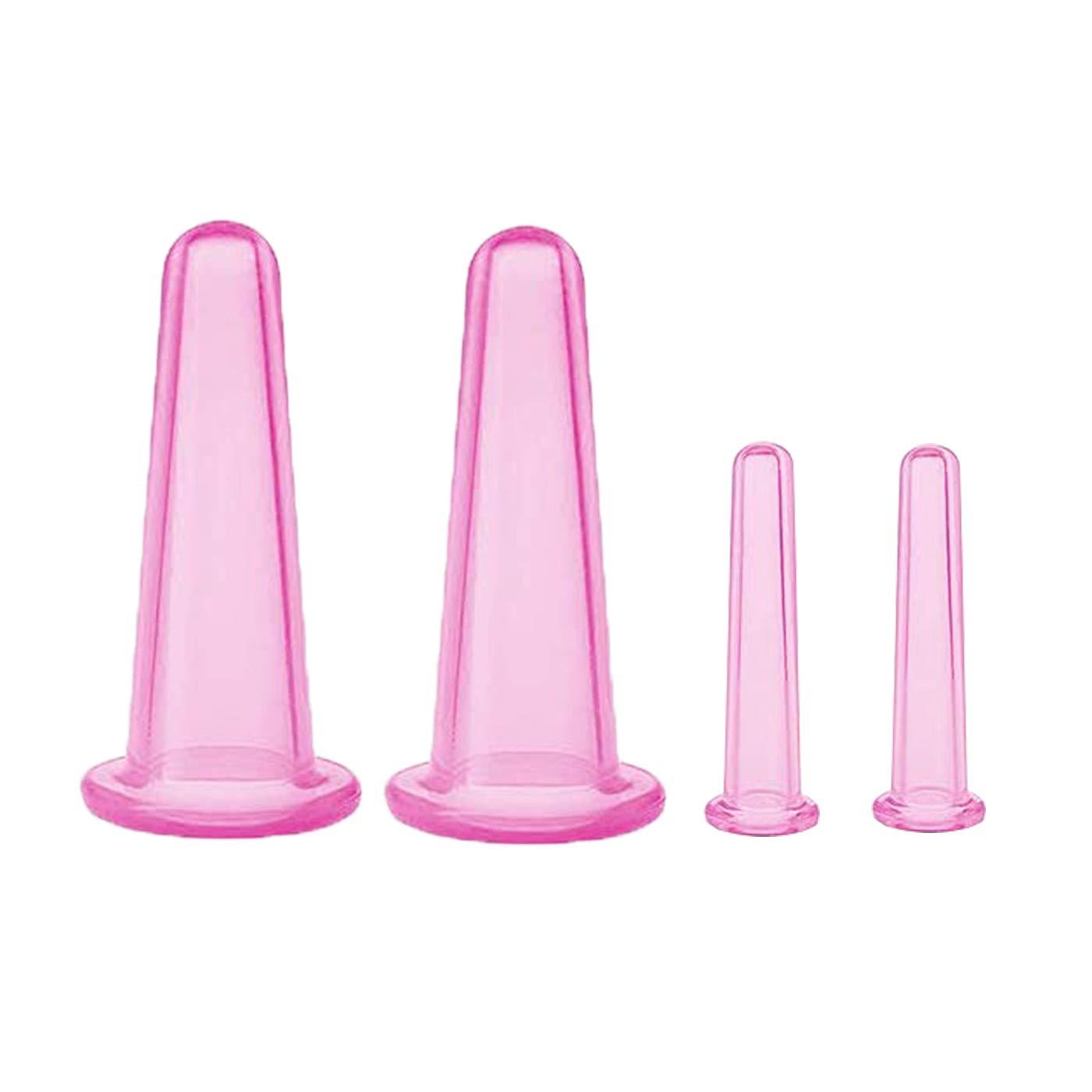 4-Piece Silicone Massage Cupping Facial Set